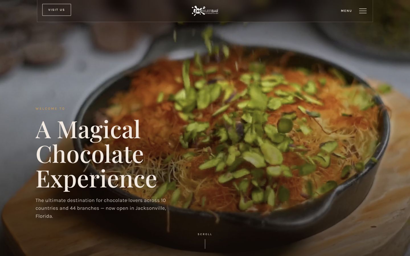 Chocolate Bar US website homepage and hero