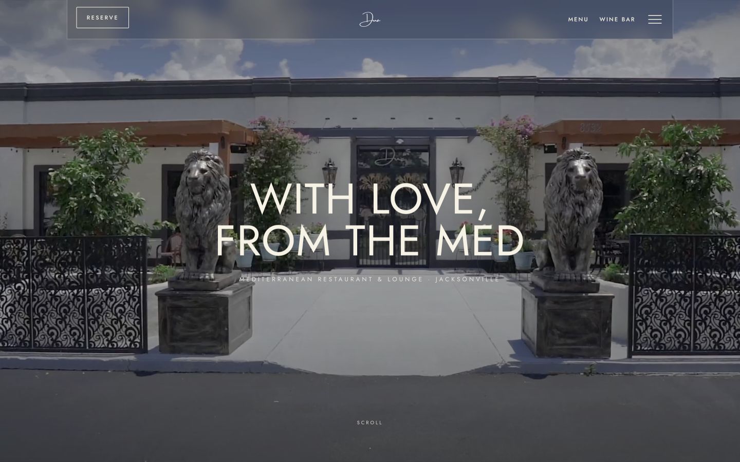 Dua website homepage and hero