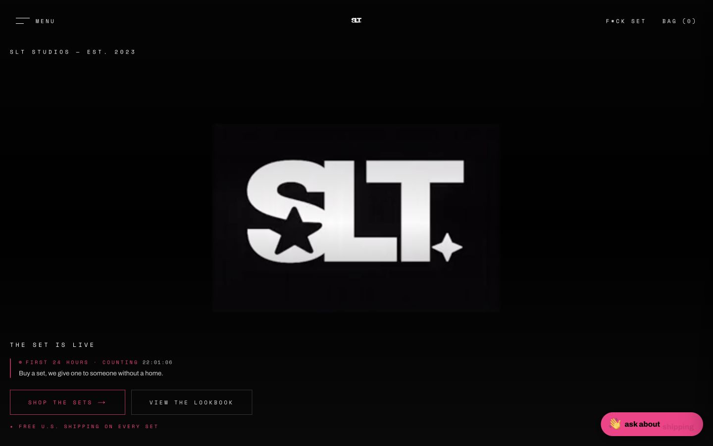 SLT website homepage and hero